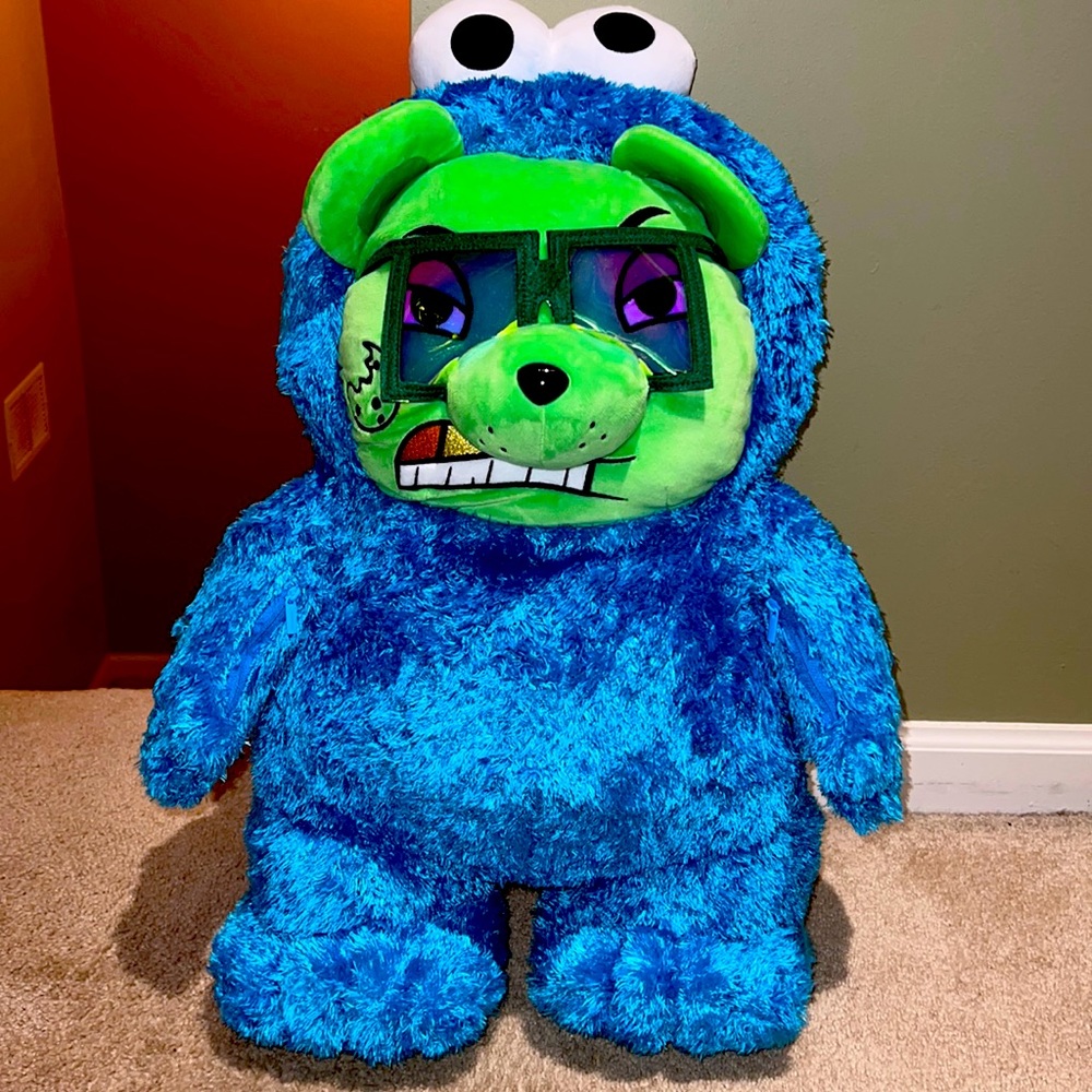 Sprayground teddy bear backpack Cookie Monster